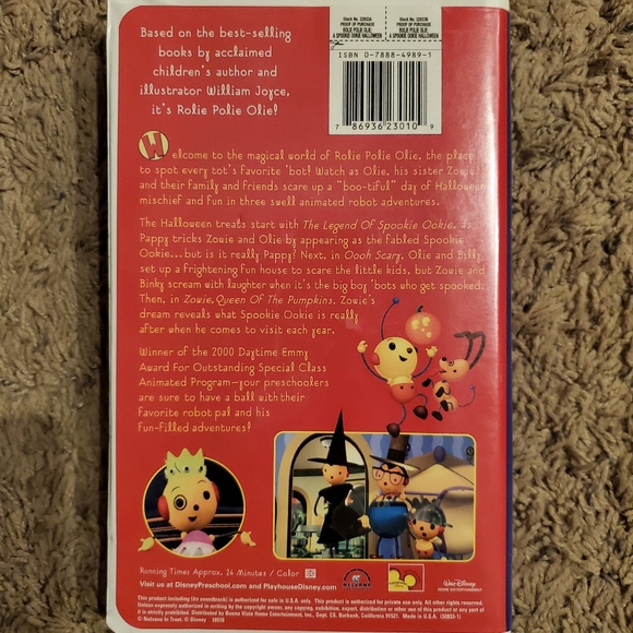 🛍Rolie Polie Olie-A Spookie Ookie Halloween VHS video Playhouse Disney - Picture 2 of 7